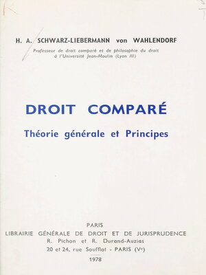cover image of Droit comparé
